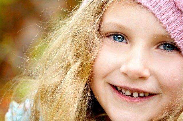 young girl smiling 